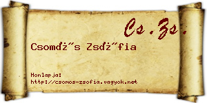 Csomós Zsófia névjegykártya