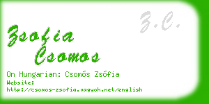 zsofia csomos business card