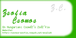 zsofia csomos business card